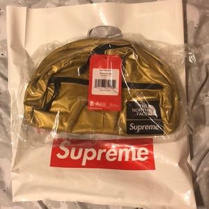 Supreme x The North Face Lumbar pack gold NWT